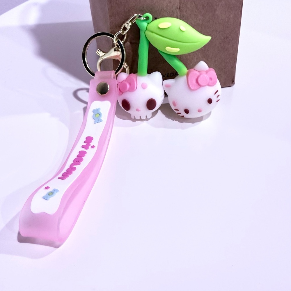 Hello Kitty Pink and Green Charm Set